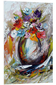 Foam board print Abstract flower vase II