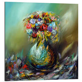 Aluminium print Abstract flower vase I