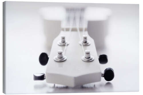 Quadro em tela Guitar Ukulele white