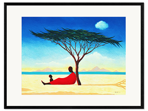 Innrammet kunsttrykk Turkana ettermiddag, 1994