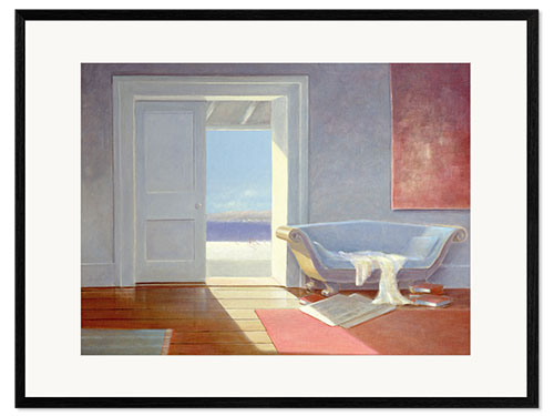 Kunsttryk i ramme Strandhus, 1995