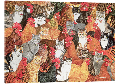 Akrylbilde Chicken-Cats