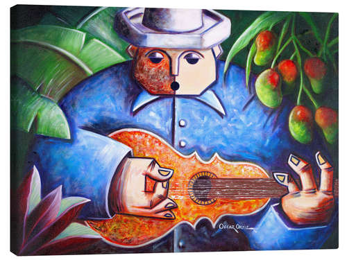 Canvas print guitar player of Mango Bajito