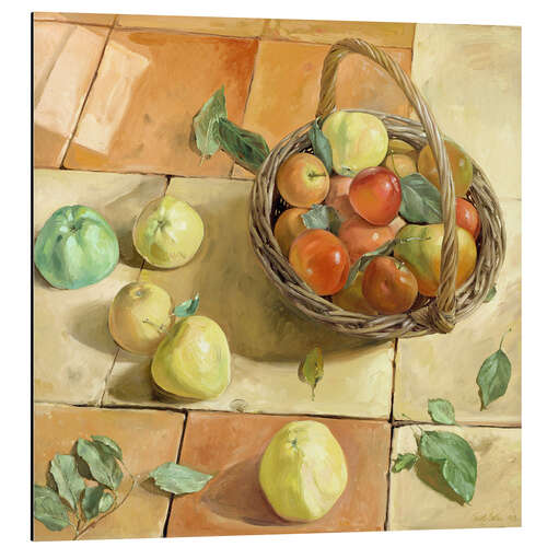 Aluminium print Still Life apple basket