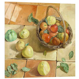 Foam board print Still Life apple basket