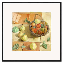 Stampa artistica con cornice Still Life apple basket