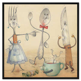 Gerahmter Kunstdruck Der Streit, 2003