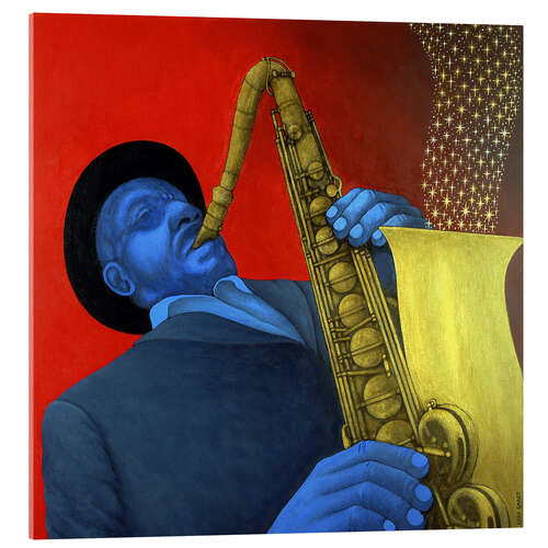 Obraz na szkle akrylowym Ben Webster plays saxophone