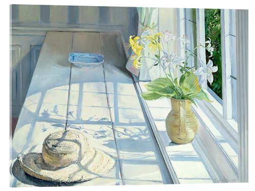 Acrylic print Still life in front of the window