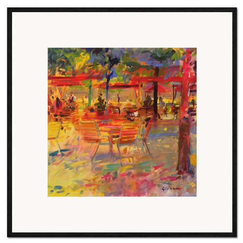 Gerahmter Kunstdruck Mittag auf der Terrasse
