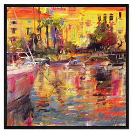 Gerahmter Kunstdruck Morgen in der Riviera