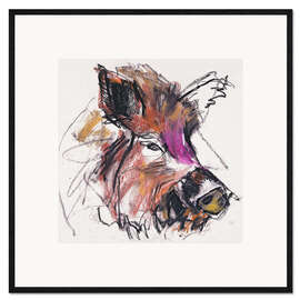 Innrammet kunsttrykk Wild boar