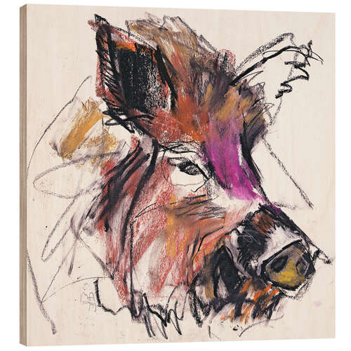 Holzbild Wildschwein, Skizze