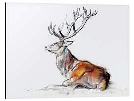 Magnettafel Liegender Hirsch