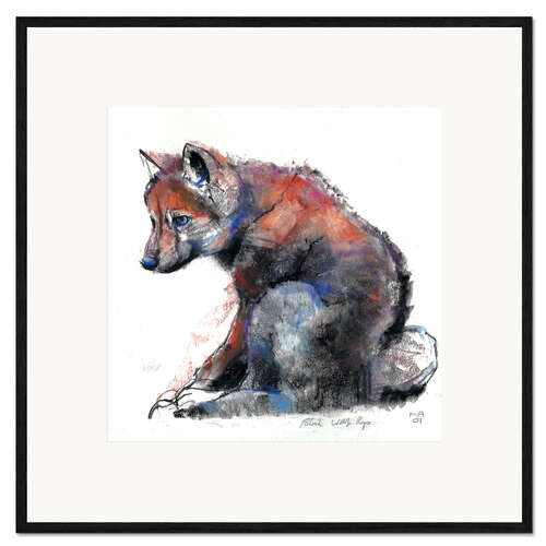 Framed art print Polish wolf pup