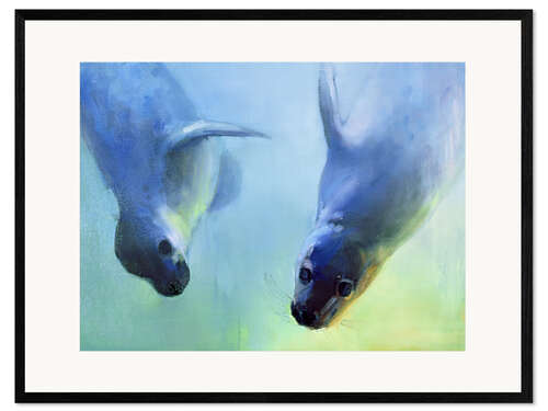 Plakat artystyczny premium w ramie Two seals