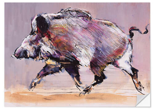 Adesivo murale Running boar