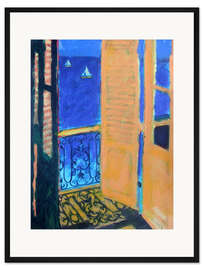 Gerahmter Kunstdruck Balkonaussicht