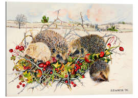 Gallery print Hedgehogs in Hedgerow Basket