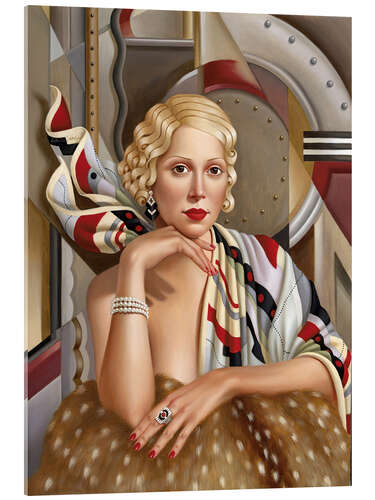 Obraz na szkle akrylowym The woman in silk