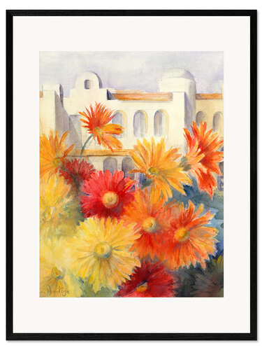 Impresión de arte enmarcada Gerberas
