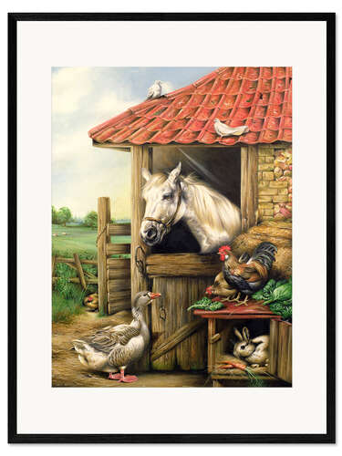 Framed art print Farm friends