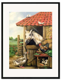 Framed art print Farm friends