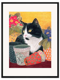 Gerahmter Kunstdruck Bhajii und die Blumentöpfe