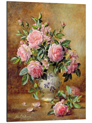 Aluminium print A Medley of Pink Roses