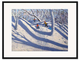 Gerahmter Kunstdruck Winter in Bramcote, Nottingham