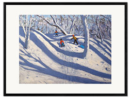 Impression artistique encadrée Winter in Bramcote, Nottingham