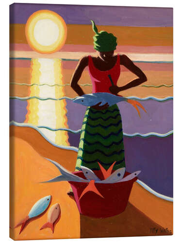 Stampa su tela Donna della pescatrice, 2009
