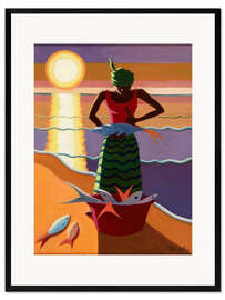 Gerahmter Kunstdruck Fischerfrau, 2009