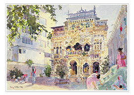 Poster Haus auf dem Hügel, Bombay