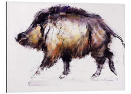 Aluminium print Wild Boar