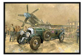 Gerahmter Kunstdruck Bentley und Spitfire
