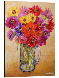 Aluminium print Zinnias, 2010