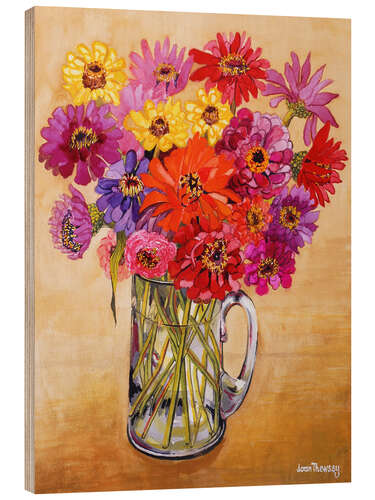 Quadro de madeira Zinnias, 2010