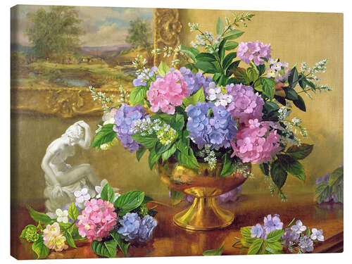 Canvas print Still Life with hydrangeas and lilacs