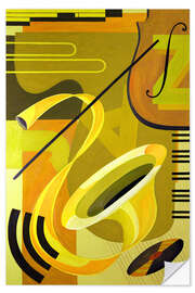 Selvklebende plakat Jazz, 2004