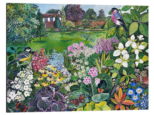 Quadro em alumínio The Garden with Birds and Butterflies