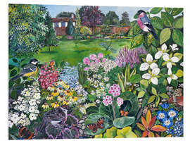 PVC print The Garden with Birds and Butterflies