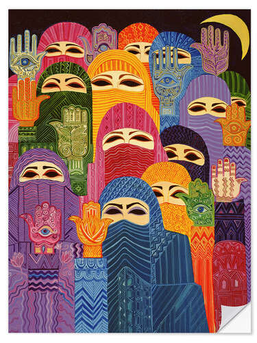 Selvklebende plakat The Hands of Fatima, 1989