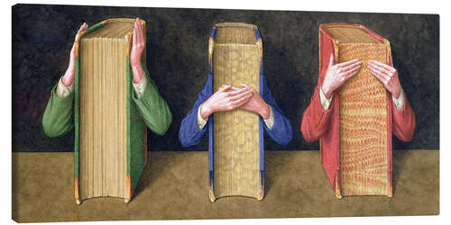 Canvas print Three Wise Books, 2005