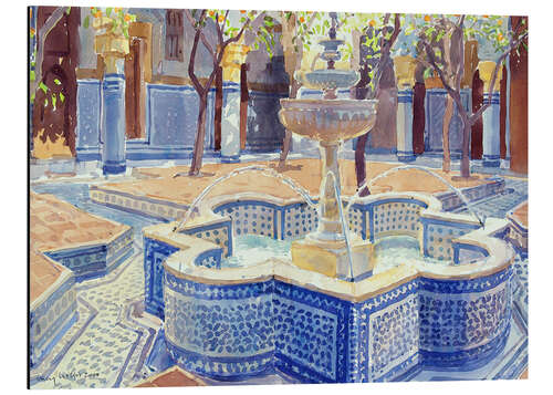 Aluminium print The blue fountain