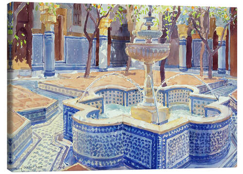 Canvas print The blue fountain