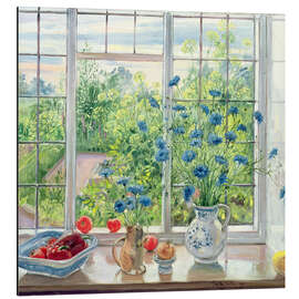 Magnettafel Kornblumen und Gemüsegarten