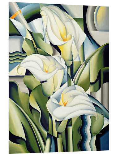 Foam board print Cubist lilies