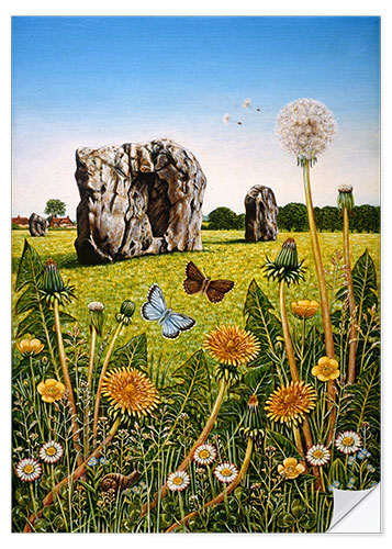 Wandsticker Landschaft von Avebury