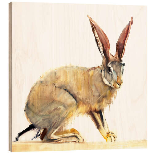 Wood print Hare